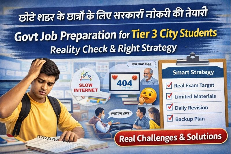 Govt Job Preparation for Tier 3 City Students – Real Challenges & Solutions