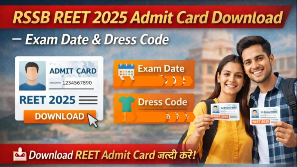 RSSB REET 2025 Admit Card जारी – Exam Date, Direct Link & Guidelines