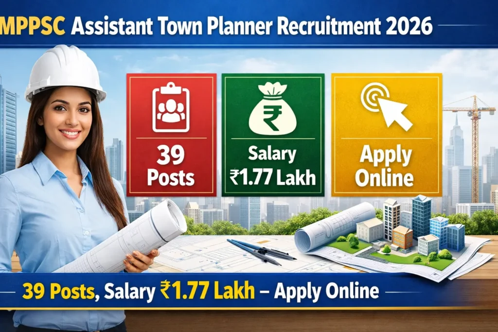 MPPSC Assistant Town Planner Recruitment 2026: 39 Posts, Salary ₹1.77 Lakh – Apply Online