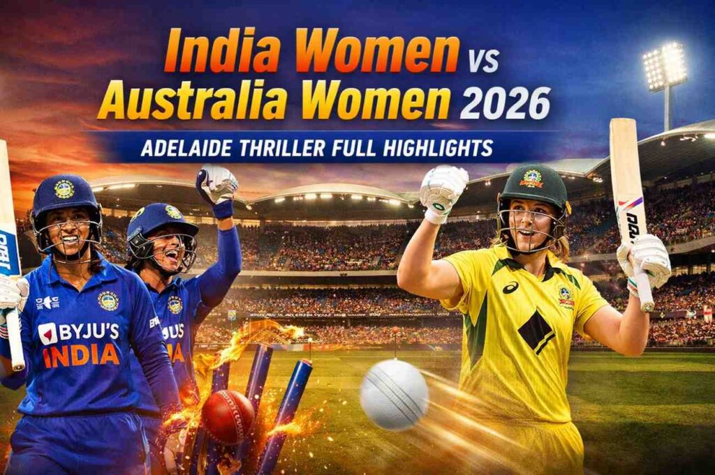 India Women vs Australia Women 2026 – Adelaide Thriller Full Highlights