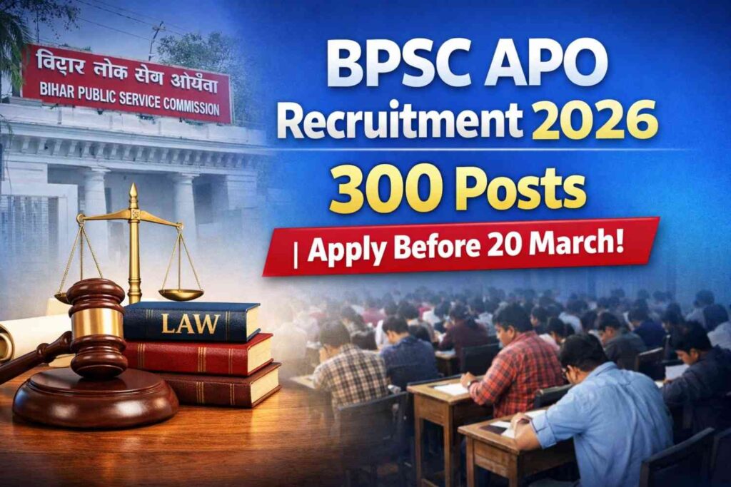 BPSC APO Recruitment 2026: 300 Posts | Apply Before 20 March!