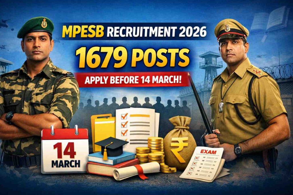 MPESB Recruitment 2026: 1679 Posts – Apply Before 14 March!